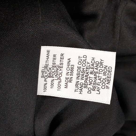 Christian Siriano New York Black Faux Leather Elastic Waist Dress Shorts Size S - Picture 7 of 7